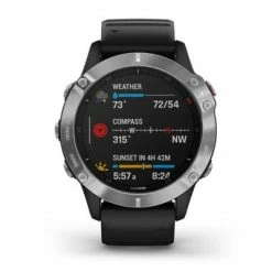 Montre Garmin Fenix 6 Silver Noire Bracelet Noir 7 Montre Garmin Fenix 6 Silver Noire Bracelet Noir -Composants, périphériques de vélo de route Soldes Magasin 6S solar silver 1 big