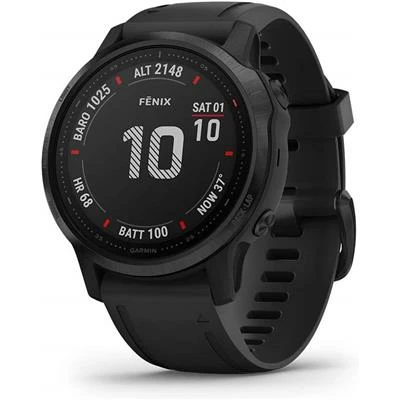Montre Garmin Fenix 6 Pro Gray Noire Bracelet Noir 1 Montre Garmin Fenix 6 Pro Gray Noire Bracelet Noir