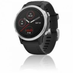 Garmin Montre GPS De Sport Fenix 6S Silver Noir, Bracelet Noir