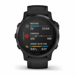 Montre Connectée GPS Garmin FENIX 6S PRO Black Noire, Bracelet Noir -Composants, périphériques de vélo de route Soldes Magasin garmin 6 pro noire 1 big